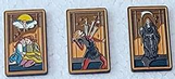 CHARMED BOX OF SHADOWS GLOW-IN-THE-DARK TAROT CARD ENAMEL 3-PIN SET